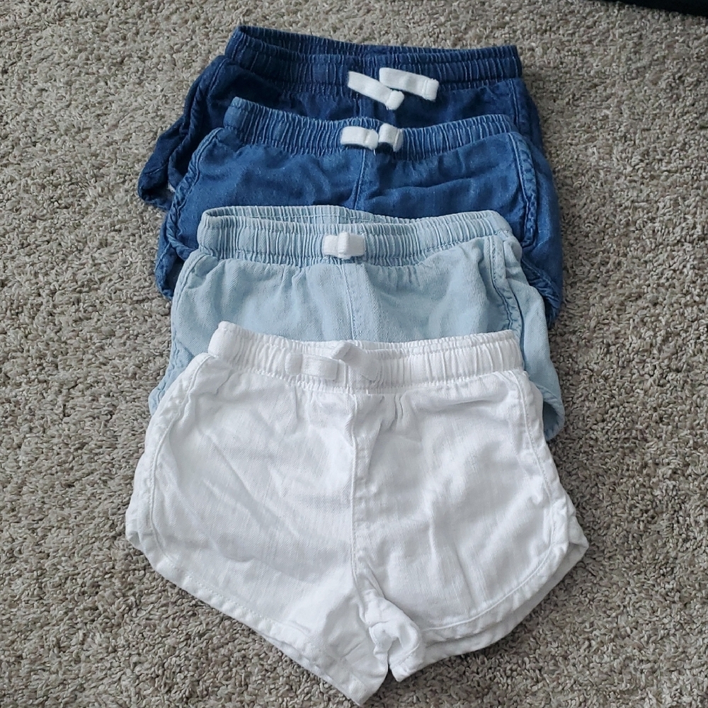 Garanimals Kids Shorts - White, Light Blue, Dark Blue